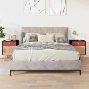 vidaXL Mesas de cabeceira 2 pcs 40x30x55 cm derivados de madeira preto