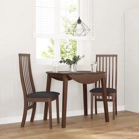 vidaXL Cadeiras de jantar com almofadões 2 pcs madeira maciça castanho