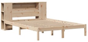 Cama com estante sem colchão 120x190 cm pinho maciço