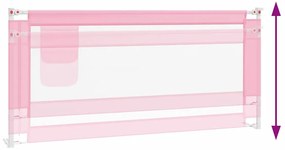 Barra de segurança p/ cama infantil tecido 200x25 cm rosa