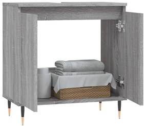 Armário casa de banho 58x33x60cm derivados madeira cinza sonoma