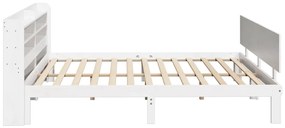 Estrutura de cama c/ cabeceira sem colchão 180x200 cm branco
