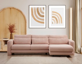 Sofá de Canto Lily – Rosa – 290 x 165 cm
