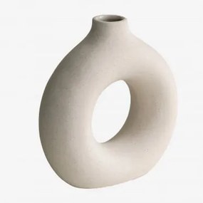 Vaso Em Cerâmica Dalita Beige Creme - Sklum