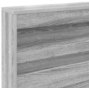Cama com Estante Cinza Sonoma 90x190 cm Madeira Engenheirada