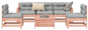 vidaXL 6 pcs conj. sofás jardim madeira abeto-de-douglas