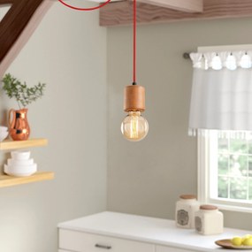 Lustre Xanthos – Vermelho – Diâmetro 49 cm x Altura 100 cm