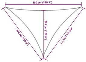 Para-sol estilo vela 160 g/m² 4x4x5,8 m PEAD amarelo