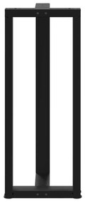 Pés de mesa de bar em forma de T, 2 peças, preto, 50x35x(100-101) cm,
