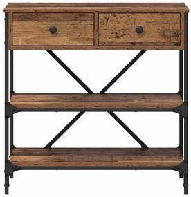 mesa de Console Madeira Velha 75x34.5x75 cm Madeira de Engenharia