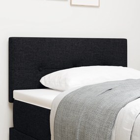 Cabeceira LED vidaXL com botões em tufting Preto 90 cm em tecido