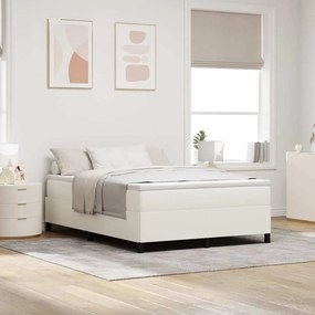 vidaXL Cama Box Creme 160 x 200 cm Veludo