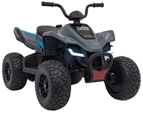 Moto 4 elétrica para crianças 12V 4x4 Mclaren Racing MCL 35, Controle remoto, Rodas Espuma EVA, assento couro ecológico Cinzenta