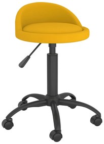 vidaXL Cadeira de escritório giratória veludo amarelo mostarda