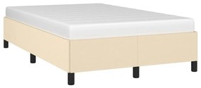 Estrutura de cama sem colchão 120x200 cm tecido cor creme