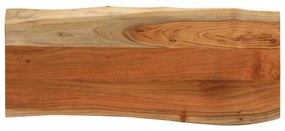 Tampo de mesa retangular borda viva 90x40x3,8 cm acácia maciça