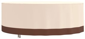 vidaXL Capa para mobiliário de jardim Ø 244x71 cm 600D oxford bege