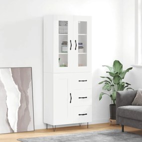 vidaXL Armário alto 69,5x34x180 cm derivados de madeira branco