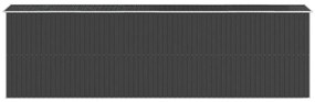 Abrigo de jardim 192x689x223 cm aço galvanizado antracite