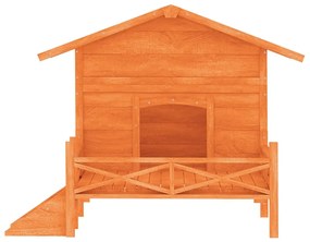 Casota para cães 159x120x88,5 cm pinho maciço castanho