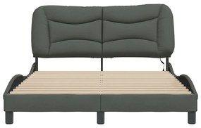 Estrutura de cama com LED sem colchão 120x200 cm tecido