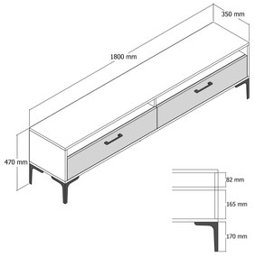 Unidade TV Istanbul – Nogueira – 180 x 35 x 47 cm