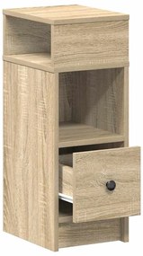 Mesa de cabeceira com gaveta 25x31x66 cm carvalho sonoma