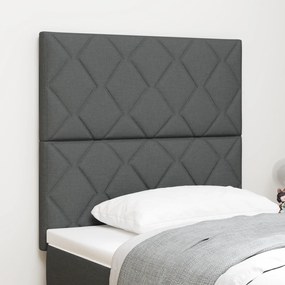 Cabeceira vidaXL Design Blocos de Diamante Cinza Escuro 90 cm Tecido,