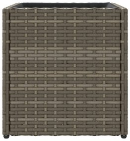 Vaso/floreira de jardim 36x30x32 cm vime PE cinzento