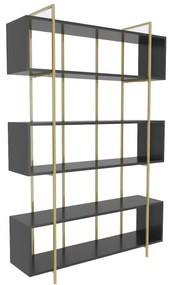 Estante Bruti – Antracite &amp; Ouro – 120x180x29,6 cm
