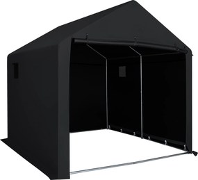 Abrigo para Bicicletas, 210 x 238 x 211 cm, Espaço Interior Amplo, Preto