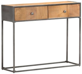 Mesa consola 90x30x75 cm madeira recuperada maciça