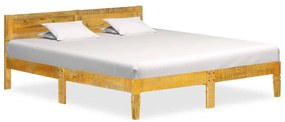 Estrutura de cama em madeira de mangueira maciça 180 cm