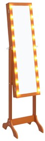 Espelho de pé com luzes LED 34x37x146 cm