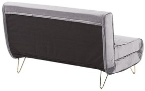 Sofá-cama de 2 lugares em veludo cinzento VESTFOLD Beliani