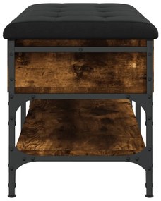 Banco sapateira 82x42x45cm derivados de madeira carvalho fumado