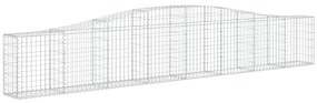 Cestos gabião arqueados 6 pcs 400x30x60/80 cm ferro galvanizado