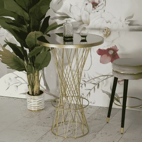 MESA DE BAR TOWER Ø70x103 CM DOURADA