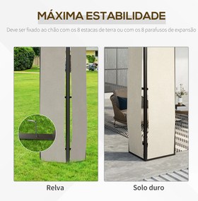 Pérgola de Jardim 3,6x3m Pérgola de Exterior com Cobertura de Policarb