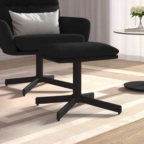 vidaXL Apoio de pés 60x60x36 cm veludo preto