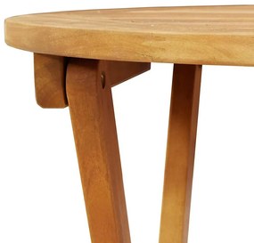 Mesa de Jardim Dobrável Redonda Ø60 x 72 cm em madeira de acácia
