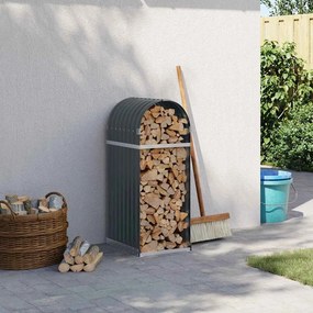 vidaXL Suporte para lenha 40x45x100 cm Antracite Aço galvanizado