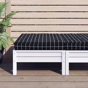Almofadão móveis paletes 60x60x8 cm tecido oxford xadrez preto