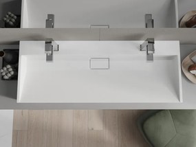 Mexen Ava lavatório de bancada em compósito 2/O 120 x 46 cm, branco - 23011202