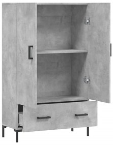 Aparador alto 69,5x31x115 cm derivados de madeira cinza-cimento