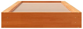 Cama sem colchão 90x200 cm pinho maciço castanho-mel