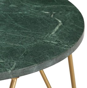 Mesa centro 65x65x42cm pedra genuína textura mármore verde