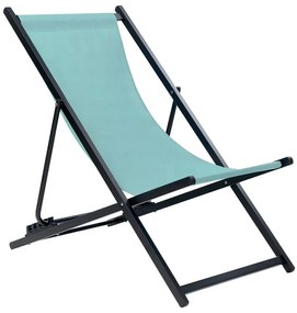 Cadeira de jardim dobrável azul turquesa e preta LOCRI II Beliani