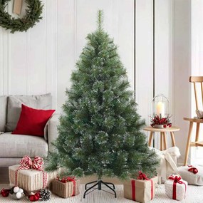vidaXL Árvore de Natal Artificial Moderna Hasteada com Neve Flocada