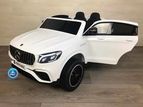 Carro elétrico para crianças Mercedes GLC63S com MP4 12V 2 Lugares 2.4G Branco